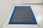 Turkish Bedspread, Twin Size Bed Cover, 6'6X4'6, Navy Blue Topkapi Palace Tulip Pattern Fabric Decorative Cover Blanket Turkish Bedspread, Twin Size Bed Cover, 6'6X4'6, Navy Blue Topkapi Palace Tulip Pattern Fabric Decorative Cover Blanket