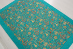 Turkish Bedspread,Twin Size Bed Cover, 6'6X4'6,Turquoise Blue Turkish Dream Pattern Fabric Decorative Cover Blanket, Dining room Turkish Bedspread,Twin Size Bed Cover, 6'6X4'6,Turquoise Blue Turkish Dream Pattern Fabric Decorative Cover Blanket, Dining room
