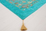 Turkish Bedspread,Twin Size Bed Cover, 6'6X4'6,Turquoise Blue Turkish Dream Pattern Fabric Decorative Cover Blanket, Dining room Turkish Bedspread,Twin Size Bed Cover, 6'6X4'6,Turquoise Blue Turkish Dream Pattern Fabric Decorative Cover Blanket, Dining room