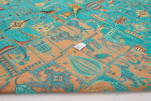 Turkish Bedspread,Twin Size Bed Cover, 6'6X4'6,Turquoise Blue Turkish Dream Pattern Fabric Decorative Cover Blanket, Dining room Turkish Bedspread,Twin Size Bed Cover, 6'6X4'6,Turquoise Blue Turkish Dream Pattern Fabric Decorative Cover Blanket, Dining room
