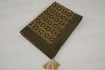 Turkish Bedspread, Twin Size Bed Cover, 6'6X4'6, Moss Green Tiger Eyes Pattern Fabric Decorative Cover Blanket, Dining room Turkish Bedspread, Twin Size Bed Cover, 6'6X4'6, Moss Green Tiger Eyes Pattern Fabric Decorative Cover Blanket, Dining room