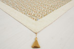 Turkish Bedspread, Twin Size Bed Cover, 6'6X4'6, Beige Tiger Eyes Pattern Fabric Decorative Cover Blanket, Dining room Turkish Bedspread, Twin Size Bed Cover, 6'6X4'6, Beige Tiger Eyes Pattern Fabric Decorative Cover Blanket, Dining room