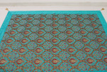 Turkish Bedspread, Twin Size Bed Cover, 6'6X4'6, Turquoise Blue Morocco Pattern Fabric Decorative Cover, Decorative Bed Cover Turkish Bedspread, Twin Size Bed Cover, 6'6X4'6, Turquoise Blue Morocco Pattern Fabric Decorative Cover, Decorative Bed Cover