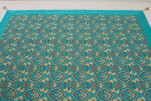 Turkish Bedspread, Twin Size Bed Cover, 6'6X4'6, Turquoise Blue Turkish Carnation Pattern Fabric Decorative Cover, Sofa Cover Turkish Bedspread, Twin Size Bed Cover, 6'6X4'6, Turquoise Blue Turkish Carnation Pattern Fabric Decorative Cover, Sofa Cover