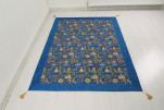 Turkish Bedspread, Twin Size Bed Cover, 6'6X4'6, Navy Blue Turkish Dream Pattern Fabric Decorative Cover, Sofa Cover,Table Cloth Turkish Bedspread, Twin Size Bed Cover, 6'6X4'6, Navy Blue Turkish Dream Pattern Fabric Decorative Cover, Sofa Cover,Table Cloth