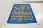 Turkish Bedspread, Twin Size Bed Cover, 6'6X4'6, Navy Blue Water Line Tulip Pattern Fabric Decorative Cover, Sofa Cover Turkish Bedspread, Twin Size Bed Cover, 6'6X4'6, Navy Blue Water Line Tulip Pattern Fabric Decorative Cover, Sofa Cover