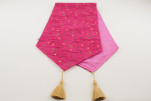 Table Runner, Mazenda Pink Arabian Night Pattern Turkish Chenille Table Runner, Turkish Fabric Runner, Table Linen, Dining Table Table Runner, Mazenda Pink Arabian Night Pattern Turkish Chenille Table Runner, Turkish Fabric Runner, Table Linen, Dining Table