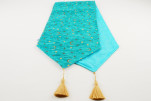 Table Runner,Turquoise Blue Arabian Night Pattern Turkish Chenille Table Runner,Bohemian Fabric,Table Linen,Dining Table Runner Table Runner,Turquoise Blue Arabian Night Pattern Turkish Chenille Table Runner,Bohemian Fabric,Table Linen,Dining Table Runner