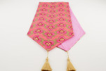 Table Runner, Mazenda Pink Tiger Eyes Pattern Turkish Chenille Fabric Table Linens, Turkish Table Runner, Dining Table Runner Table Runner, Mazenda Pink Tiger Eyes Pattern Turkish Chenille Fabric Table Linens, Turkish Table Runner, Dining Table Runner