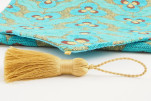 Table Runner, Turquoise Blue Tiger Eyes Pattern Turkish Chenille Fabric Table Linens, Turkish Table Runner, Dining Table Runner Table Runner, Turquoise Blue Tiger Eyes Pattern Turkish Chenille Fabric Table Linens, Turkish Table Runner, Dining Table Runner