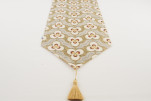 Table Runner,Beige Tiger Eyes Pattern Turkish Chenille Fabric Table Linens,Table Linens,Turkish Table Runner,Dining Table Runner Table Runner,Beige Tiger Eyes Pattern Turkish Chenille Fabric Table Linens,Table Linens,Turkish Table Runner,Dining Table Runner