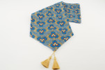 Table Runner, Navy Blue Tiger Eyes Pattern Turkish Chenille Fabric Table Linens,Table Linens, Turkish Table Runner, Dining Table Table Runner, Navy Blue Tiger Eyes Pattern Turkish Chenille Fabric Table Linens,Table Linens, Turkish Table Runner, Dining Table