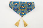 Table Runner, Navy Blue Tiger Eyes Pattern Turkish Chenille Fabric Table Linens,Table Linens, Turkish Table Runner, Dining Table Table Runner, Navy Blue Tiger Eyes Pattern Turkish Chenille Fabric Table Linens,Table Linens, Turkish Table Runner, Dining Table