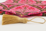 Table Runner, Mazenda Pink Morocco Pattern Turkish Chenille Fabric Table Linens, Turkish Table Runner, Table Linens, Farmhouse Table Runner, Mazenda Pink Morocco Pattern Turkish Chenille Fabric Table Linens, Turkish Table Runner, Table Linens, Farmhouse