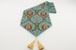 Table Runner, Turquoise Blue Morocco Pattern Turkish Chenille Fabric Table Linens, Turkish Table Runner, Turkish Table Linens Table Runner, Turquoise Blue Morocco Pattern Turkish Chenille Fabric Table Linens, Turkish Table Runner, Turkish Table Linens