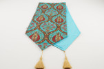 Table Runner, Turquoise Blue Morocco Pattern Turkish Chenille Fabric Table Linens, Turkish Table Runner, Turkish Table Linens Table Runner, Turquoise Blue Morocco Pattern Turkish Chenille Fabric Table Linens, Turkish Table Runner, Turkish Table Linens
