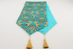 Table Runner, Turquoise Blue Carnation Pattern Dining Table Runner, Turkish Fabric Table Linens Table Runner, Turquoise Blue Carnation Pattern Dining Table Runner, Turkish Fabric Table Linens