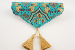 Table Runner, Turquoise Blue Carnation Pattern Dining Table Runner, Turkish Fabric Table Linens Table Runner, Turquoise Blue Carnation Pattern Dining Table Runner, Turkish Fabric Table Linens