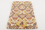 Table Runner, Beige Carnation Pattern Turkish Chenille Fabric Table Runner, Fabric Table Linens, Dining Table Runner, Farmhouse Table Runner, Beige Carnation Pattern Turkish Chenille Fabric Table Runner, Fabric Table Linens, Dining Table Runner, Farmhouse