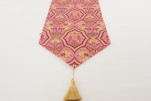 Table Runner, Pale Pink Carnation Pattern Turkish Chenille Fabric Table Runner, Fabric Table Linens, Turkish Dining Table Runner Table Runner, Pale Pink Carnation Pattern Turkish Chenille Fabric Table Runner, Fabric Table Linens, Turkish Dining Table Runner