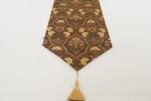 Table Runner, Moss Green Carnation Pattern Turkish Chenille Fabric Table Runner, Fabric Table Linens,Turkish Dining Table Runner Table Runner, Moss Green Carnation Pattern Turkish Chenille Fabric Table Runner, Fabric Table Linens,Turkish Dining Table Runner