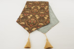 Table Runner, Moss Green Carnation Pattern Turkish Chenille Fabric Table Runner, Fabric Table Linens,Turkish Dining Table Runner Table Runner, Moss Green Carnation Pattern Turkish Chenille Fabric Table Runner, Fabric Table Linens,Turkish Dining Table Runner