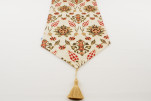 Table Runner, Beige Topkapi Palace Tulip Pattern Turkish Chenille Fabric Table Runner, Fabric Table Linens, Turkish Table Runner Table Runner, Beige Topkapi Palace Tulip Pattern Turkish Chenille Fabric Table Runner, Fabric Table Linens, Turkish Table Runner
