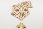 Table Runner, Beige Topkapi Palace Tulip Pattern Turkish Chenille Fabric Table Runner, Fabric Table Linens, Turkish Table Runner Table Runner, Beige Topkapi Palace Tulip Pattern Turkish Chenille Fabric Table Runner, Fabric Table Linens, Turkish Table Runner