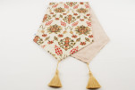 Table Runner, Beige Topkapi Palace Tulip Pattern Turkish Chenille Fabric Table Runner, Fabric Table Linens, Turkish Table Runner Table Runner, Beige Topkapi Palace Tulip Pattern Turkish Chenille Fabric Table Runner, Fabric Table Linens, Turkish Table Runner