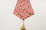Table Runner, Pale Pink Topkapi Palace Tulip Pattern Turkish Chenille Fabric Table Runner, Fabric Table Linens, Table Runner Table Runner, Pale Pink Topkapi Palace Tulip Pattern Turkish Chenille Fabric Table Runner, Fabric Table Linens, Table Runner