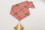 Table Runner, Pale Pink Topkapi Palace Tulip Pattern Turkish Chenille Fabric Table Runner, Fabric Table Linens, Table Runner Table Runner, Pale Pink Topkapi Palace Tulip Pattern Turkish Chenille Fabric Table Runner, Fabric Table Linens, Table Runner