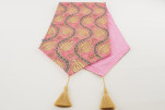 Table Runner, Pale Pink Water Line Tulip Pattern Turkish Chenille Fabric Table Runner, Fabric Table Linens, Turkish Table Runner Table Runner, Pale Pink Water Line Tulip Pattern Turkish Chenille Fabric Table Runner, Fabric Table Linens, Turkish Table Runner