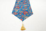 Table Runner,Navy Blue Caucasus Carnation Pattern Turkish Chenille Fabric Table Runner,Fabric Table Linens,Dining Table Runner Table Runner,Navy Blue Caucasus Carnation Pattern Turkish Chenille Fabric Table Runner,Fabric Table Linens,Dining Table Runner