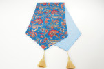 Table Runner,Navy Blue Caucasus Carnation Pattern Turkish Chenille Fabric Table Runner,Fabric Table Linens,Dining Table Runner Table Runner,Navy Blue Caucasus Carnation Pattern Turkish Chenille Fabric Table Runner,Fabric Table Linens,Dining Table Runner
