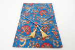 Table Runner,Navy Blue Caucasus Carnation Pattern Turkish Chenille Fabric Table Runner,Fabric Table Linens,Dining Table Runner Table Runner,Navy Blue Caucasus Carnation Pattern Turkish Chenille Fabric Table Runner,Fabric Table Linens,Dining Table Runner