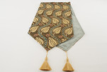 Table Runner, Moss Green Water Line Tulip Pattern Turkish Chenille Fabric Table Runner, Fabric Table Linens,Turkish Table Runner Table Runner, Moss Green Water Line Tulip Pattern Turkish Chenille Fabric Table Runner, Fabric Table Linens,Turkish Table Runner