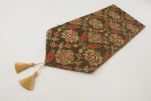 Table Runner, Moss Green Topkapi Palace Tulip Pattern Turkish Chenille Fabric Table Runner, Fabric Table Linens, Table Runner Table Runner, Moss Green Topkapi Palace Tulip Pattern Turkish Chenille Fabric Table Runner, Fabric Table Linens, Table Runner