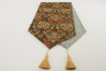 Table Runner, Moss Green Topkapi Palace Tulip Pattern Turkish Chenille Fabric Table Runner, Fabric Table Linens, Table Runner Table Runner, Moss Green Topkapi Palace Tulip Pattern Turkish Chenille Fabric Table Runner, Fabric Table Linens, Table Runner
