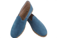 Navy Blue Suede Leather Shoes