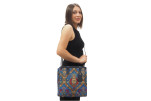 Genuine Lamb Leather Bag, Navy Blue Morocco Pattern Turkish Fabric Womens Bag, ID KCYC02,Lamb Leather Bag,Sheep Skin Leather Bag Genuine Lamb Leather Bag, Navy Blue Morocco Pattern Turkish Fabric Womens Bag, ID KCYC02,Lamb Leather Bag,Sheep Skin Leather Bag