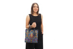 Genuine Lamb Leather Bag, Navy Blue Morocco Pattern Turkish Fabric Womens Bag, ID KCYC02,Lamb Leather Bag,Sheep Skin Leather Bag Genuine Lamb Leather Bag, Navy Blue Morocco Pattern Turkish Fabric Womens Bag, ID KCYC02,Lamb Leather Bag,Sheep Skin Leather Bag