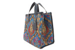 Genuine Lamb Leather Bag, Navy Blue Morocco Pattern Turkish Fabric Womens Bag, ID KCYC02,Lamb Leather Bag,Sheep Skin Leather Bag Genuine Lamb Leather Bag, Navy Blue Morocco Pattern Turkish Fabric Womens Bag, ID KCYC02,Lamb Leather Bag,Sheep Skin Leather Bag