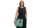 Genuine Lamb Leather Bag, Turquoise Blue Tiger Eyes Pattern Fabric Womens Bag, ID KCYC03,Lamb Leather Bag,Sheep Skin Leather Bag Genuine Lamb Leather Bag, Turquoise Blue Tiger Eyes Pattern Fabric Womens Bag, ID KCYC03,Lamb Leather Bag,Sheep Skin Leather Bag