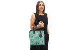 Genuine Lamb Leather Bag, Turquoise Blue Tiger Eyes Pattern Fabric Womens Bag, ID KCYC03,Lamb Leather Bag,Sheep Skin Leather Bag Genuine Lamb Leather Bag, Turquoise Blue Tiger Eyes Pattern Fabric Womens Bag, ID KCYC03,Lamb Leather Bag,Sheep Skin Leather Bag