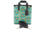 Genuine Lamb Leather Bag, Turquoise Blue Tiger Eyes Pattern Fabric Womens Bag, ID KCYC03,Lamb Leather Bag,Sheep Skin Leather Bag Genuine Lamb Leather Bag, Turquoise Blue Tiger Eyes Pattern Fabric Womens Bag, ID KCYC03,Lamb Leather Bag,Sheep Skin Leather Bag