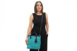 Genuine Lamb Leather Bag,Turquoise Blue Arabian Night Pattern Turkish Fabric Womens Bag,ID KCYC08,Leather Bag,Sheep Skin Leather Genuine Lamb Leather Bag,Turquoise Blue Arabian Night Pattern Turkish Fabric Womens Bag,ID KCYC08,Leather Bag,Sheep Skin Leather