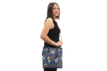 Genuine Lamb Leather Bag, Navy Blue Carnation Pattern Turkish Fabric Womens Bag, ID KCYC05, Leather Bag, Sheep Skin Leather Bag Genuine Lamb Leather Bag, Navy Blue Carnation Pattern Turkish Fabric Womens Bag, ID KCYC05, Leather Bag, Sheep Skin Leather Bag