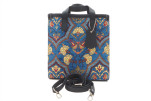 Genuine Lamb Leather Bag, Navy Blue Carnation Pattern Turkish Fabric Womens Bag, ID KCYC05, Leather Bag, Sheep Skin Leather Bag Genuine Lamb Leather Bag, Navy Blue Carnation Pattern Turkish Fabric Womens Bag, ID KCYC05, Leather Bag, Sheep Skin Leather Bag