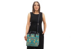 Genuine Lamb Leather Bag,Turquoise Blue Carnation Pattern Turkish Fabric Womens Bag,ID KCYC06,Leather Bag,Sheep Skin Leather Bag Genuine Lamb Leather Bag,Turquoise Blue Carnation Pattern Turkish Fabric Womens Bag,ID KCYC06,Leather Bag,Sheep Skin Leather Bag