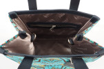 Genuine Lamb Leather Bag,Turquoise Blue Carnation Pattern Turkish Fabric Womens Bag,ID KCYC06,Leather Bag,Sheep Skin Leather Bag Genuine Lamb Leather Bag,Turquoise Blue Carnation Pattern Turkish Fabric Womens Bag,ID KCYC06,Leather Bag,Sheep Skin Leather Bag